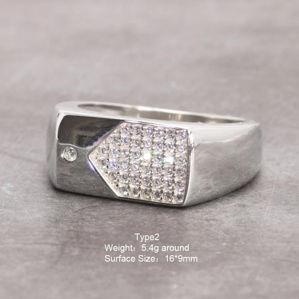 Sterling Silver Engagement Rings Micro Pave Cz Hip Hop Pinky Designer Wedding Rings Fine Jewellery - GQTORCH Jewelry