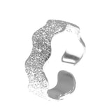 Real 100% 925 Sterling Silver Toe Rings For Women Simple Wave Design Party Opening Adjustable Tail Knuckle Ring Jewelry - GQTORCH Jewelry