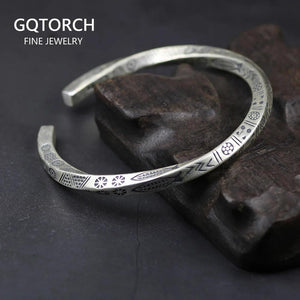 Vintage Real Solid 925 Sterling Silver Fish Cuff Bangles For Women And Men Twisted Type Armband Man Fashion Jewelry - GQTORCH Jewelry