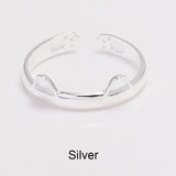 Real Pure 925 Sterling Silver Cute Cat Rings For Women Totoro Open Ring Silver Fashion Jewelry - GQTORCH Jewelry