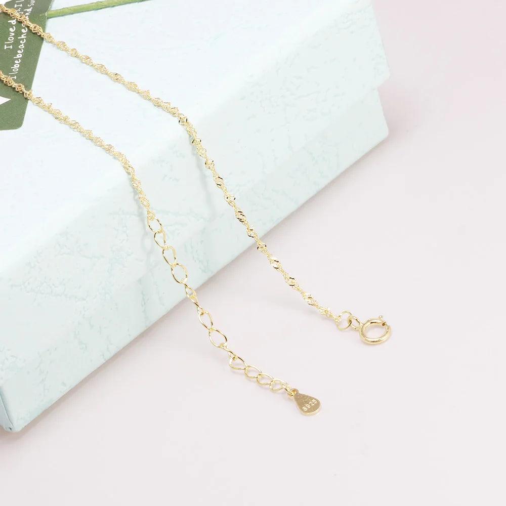 S925 Sterling Silver Necklace for Women Simple Fashion Snake Chain Elegant Female Jewelry - GQTORCH Jewelry