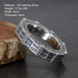 Real 925 Sterling Silver Stargate Rings for Fans Massive Transportation Device TV Show Cosplay Christmas Gift - GQTORCH Jewelry