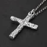 Real Pure 925 Sterling Silver Simple Cross Pendant Necklaces for Men and Women Couples Viking Christian Jewelry - GQTORCH Jewelry