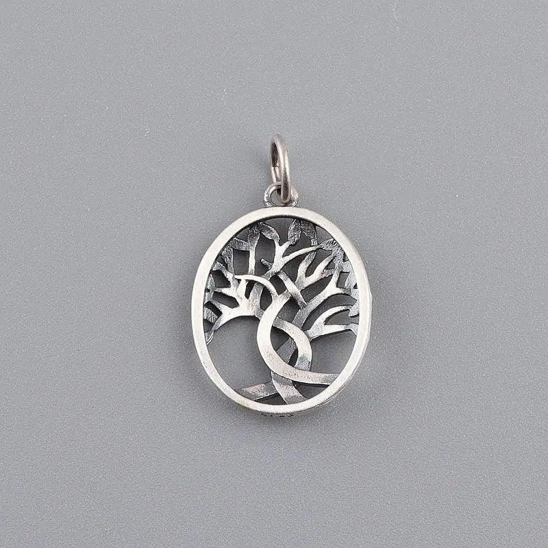 Real 925 Sterling Silver Tree of Life for Women Hollow Design Rings Earrings Pendant Jewelry Set Antient Viking Jewelry - GQTORCH Jewelry