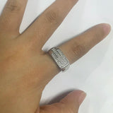 Sterling Silver Engagement Rings Micro Pave Cz Hip Hop Pinky Designer Wedding Rings Fine Jewellery - GQTORCH Jewelry