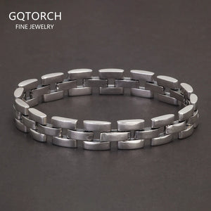 18/20cm 925 Sterling Silver 9mm Watch Chain Links Bracelet for Men Watchband Hand Wrist Arm Retro Luxury Fashion Jewelry
