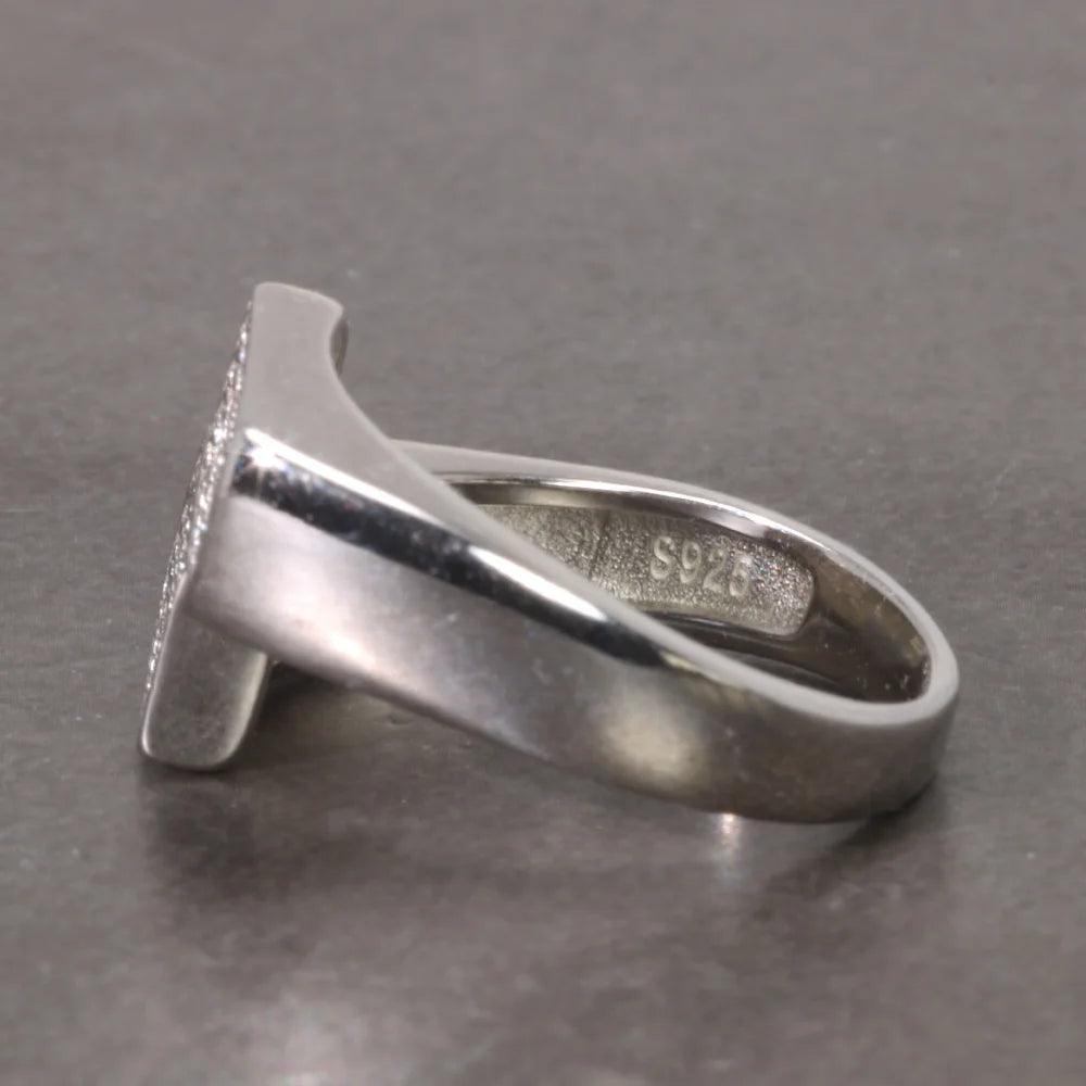 Real Silver Mens Rings Simulated Diamond Hip Hop Pinky Bridesmaid Jewelry Fine Jewelry - GQTORCH Jewelry