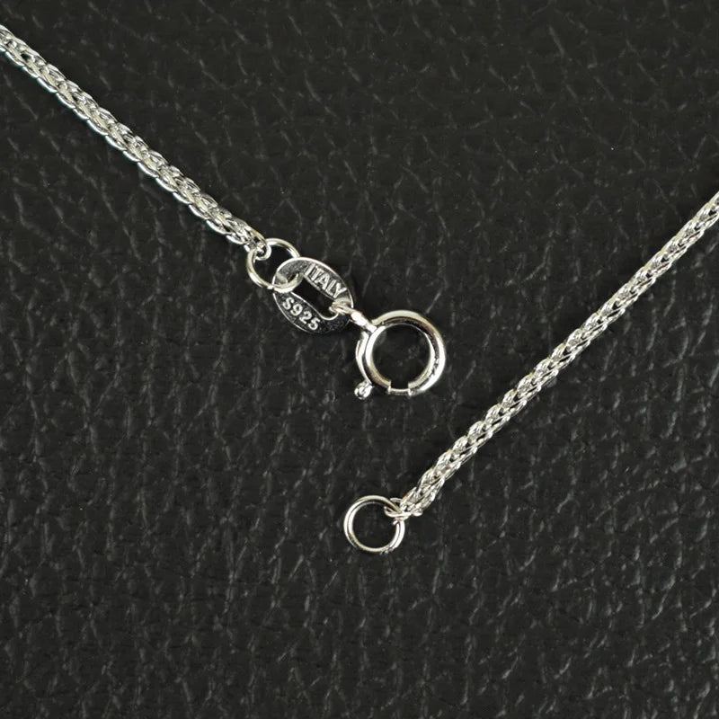 S925 Sterling Silver Necklace for Men and Women Simple Fashion Elegant Couple Jewelry