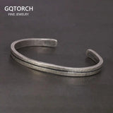 Viking Armband 925 Sterling Silver Men's Women's Vintage Handmade Bracelet Simple Classic Fine Jewelry Open Cuff Bangle