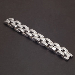 18/20cm 925 Sterling Silver 9mm Watch Chain Links Bracelet for Men Watchband Hand Wrist Arm Retro Luxury Fashion Jewelry