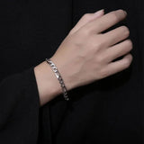 Real 925 Sterling Silver Italian 5mm Diamond-Cut Figaro Chain Bracelet Necklace For Women Men Classic Handmade Jewelry - GQTORCH Jewelry