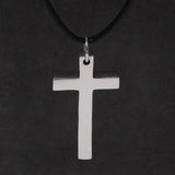 Real Solid 925 Sterling Silver Cross Pendant For Men And Women Smooth High Polishing Simple Design Jesus Christ Jewelry - GQTORCH Jewelry