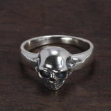 S925 Sterling Silver Vintage Skeleton Ring for Men Skull Punk Hip Hop Rock Ring Retro Simple Style Jewelry - GQTORCH Jewelry