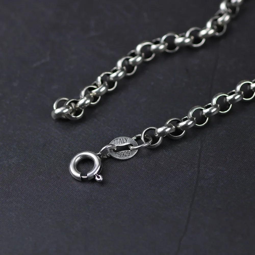 Genuine 925 Sterling Silver Sweater Chains Necklaces For Women And Men Round Shape Beaded Necklace Accessories 18-32 inch - GQTORCH Jewelry