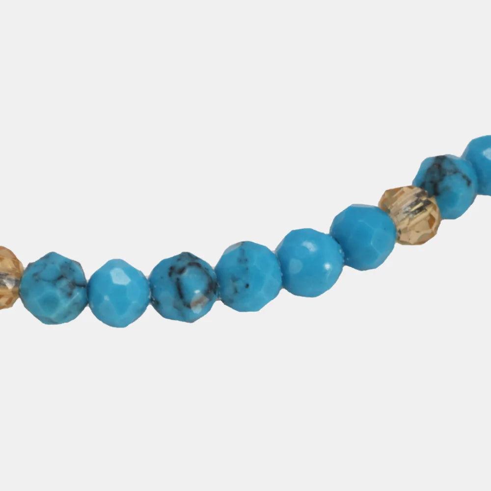 Natural Turquoise Beads Bracelet For Women Adjustable Length 3mm Small Beads Yoga Healing Bracelet Natural Gemstone Bracelet - GQTORCH Jewelry