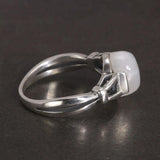 Real 925 Sterling Silver Bella Ring Adjustable Opening Natural Moonstone Vintage Twilight Jewelry - GQTORCH Jewelry
