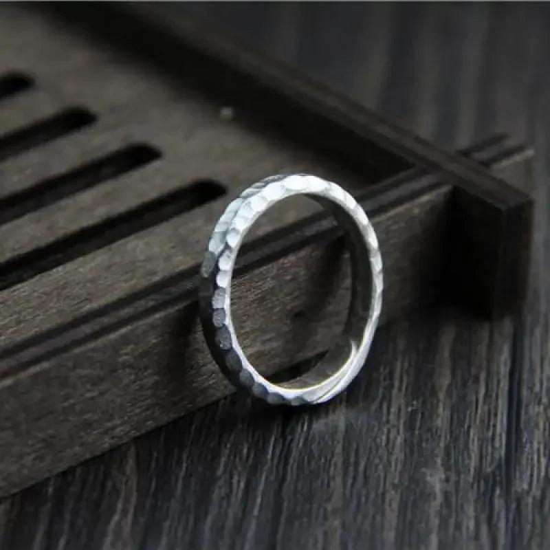 Original design handcrafted ring female simplicity 925 sterling silver opening adjustable ring - GQTORCH Jewelry