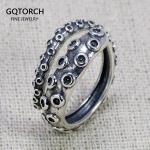 s925 Sterling Silver Octopus Ring for Men and Women Thai Silver Wholesale Jewelry for Lovers - GQTORCH Jewelry