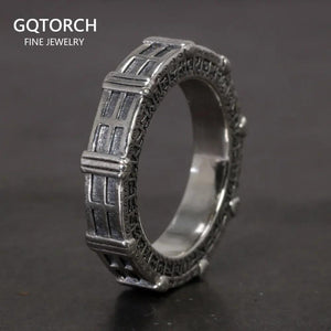 Real 925 Sterling Silver Stargate Rings for Fans Massive Transportation Device TV Show Cosplay Christmas Gift - GQTORCH Jewelry