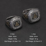 925 Sterling Silver Retro Eye of Providence Signet Ring for Men All Seeing Eyes Rings Punk Fashion Protective Jewelry
