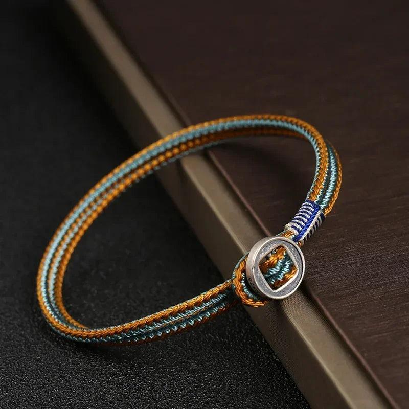 New Arrival Handwoven 925 Sterling Silver Button Bracelet for Men Fashion Classic Hip Hop Rock Bracelet Jewelry - GQTORCH Jewelry