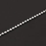 Real 925 Sterling Silver Handmade 3mm Bead Ball Strand Chain Bracelet Unisex Simple Classic Fashion Charm Hand Jewelry