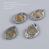 Real Pure 925 Sterling Silver Women and Men Pendant Retro Jewelry Six Words Mantra Auspicious Safely Pendant Talisman Amulet - GQTORCH Jewelry