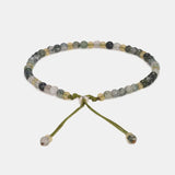 Natural Stone Seaweed Onyx Beaded Bracelet For Women Handmade 3mm Thin Bracelets 925 Sterling Silver Crystal DIY Jewelry - GQTORCH Jewelry