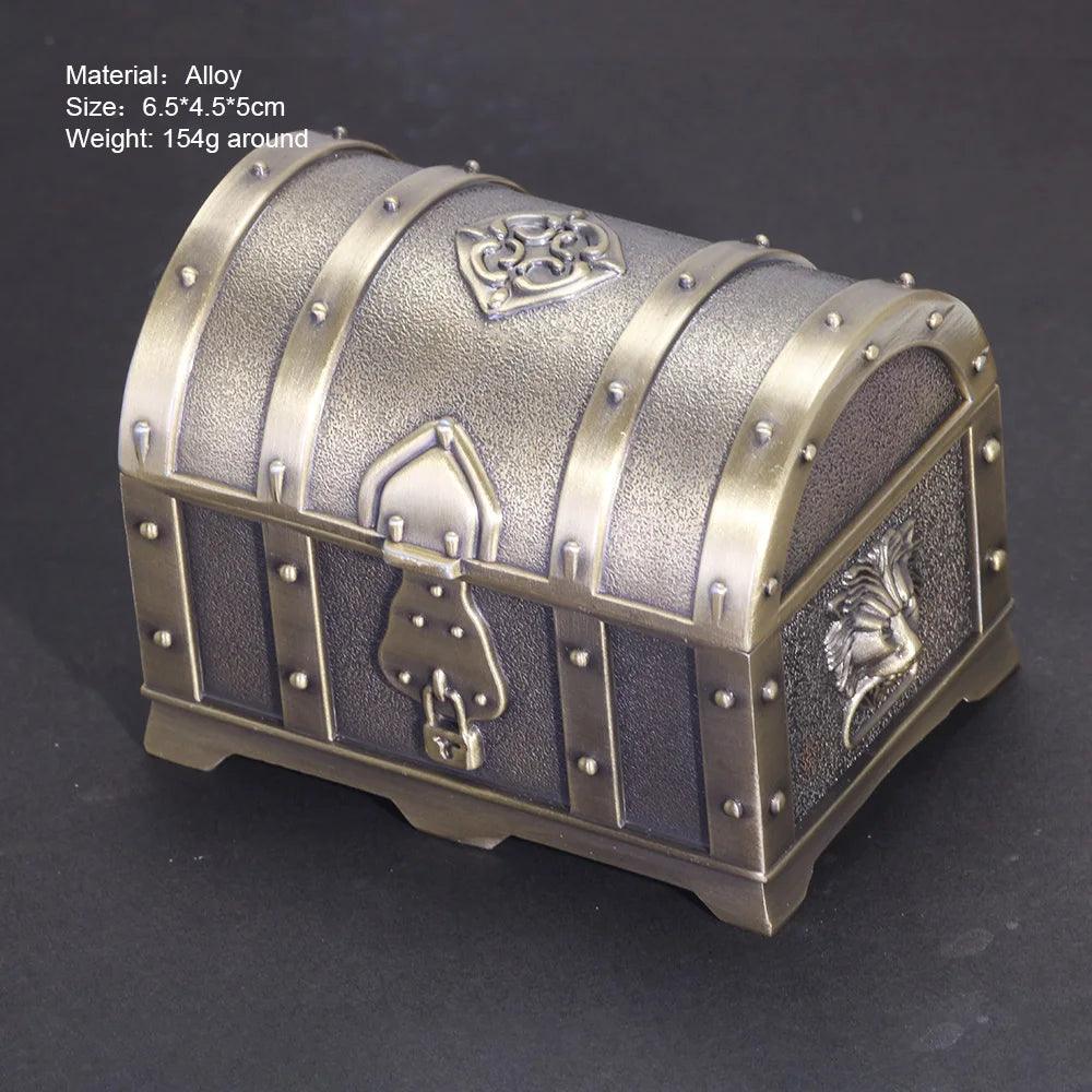 Vintage Alloy Jewelry Box Casket and Heart Shaped 9*7*4.5cm 6*6*3cm For Rings Pendants Necklace Gift Boxes - GQTORCH Jewelry