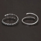 925 Sterling Silver Twisted Open Ring for Women Men Adjustable Geometric Simple Fashion Retro Party Jewelry Accessories