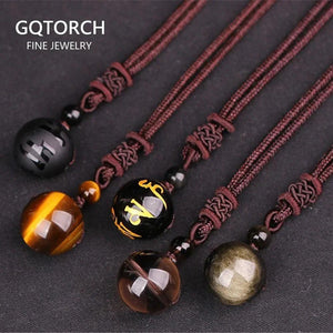 Necklaces & Pendants Natural Stone Pendants Mixed Beads Ball Shifting Lucky Love For Women And Men Fengshui Jewelry - GQTORCH Jewelry