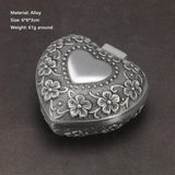 Vintage Alloy Jewelry Box Casket and Heart Shaped 9*7*4.5cm 6*6*3cm For Rings Pendants Necklace Gift Boxes - GQTORCH Jewelry