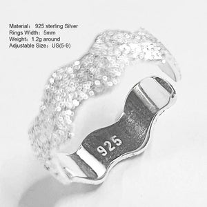 Real 100% 925 Sterling Silver Toe Rings For Women Simple Wave Design Party Opening Adjustable Tail Knuckle Ring Jewelry - GQTORCH Jewelry