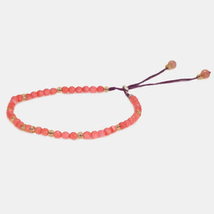 Natural Stone Minimalist Small Beads Bracelets For Women Pink Corallite 3mm Crystal Handmade Strand Bracelet Charm DIY Jewelry - GQTORCH Jewelry