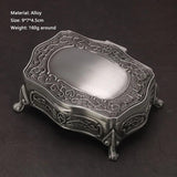 Vintage Alloy Jewelry Box Casket and Heart Shaped 9*7*4.5cm 6*6*3cm For Rings Pendants Necklace Gift Boxes - GQTORCH Jewelry
