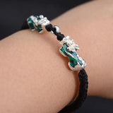 Thermochromic Brave Troops 999 Sterling Silver Charm Handmade Lucky Red String Rope Chain Bracelet For Men And Women - GQTORCH Jewelry