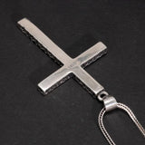Real Solid 925 Sterling Silver Cross Pendant For Men Christian Black Jesus Necklace Couples Women Lovers Fine Jewelry - GQTORCH Jewelry