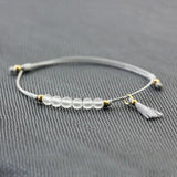 Women Elegant Bracelet Tassel Handmade Minimalist Hand String With Natural White Crystal Stone Beads 4mm Bracelets Adjustable - GQTORCH Jewelry