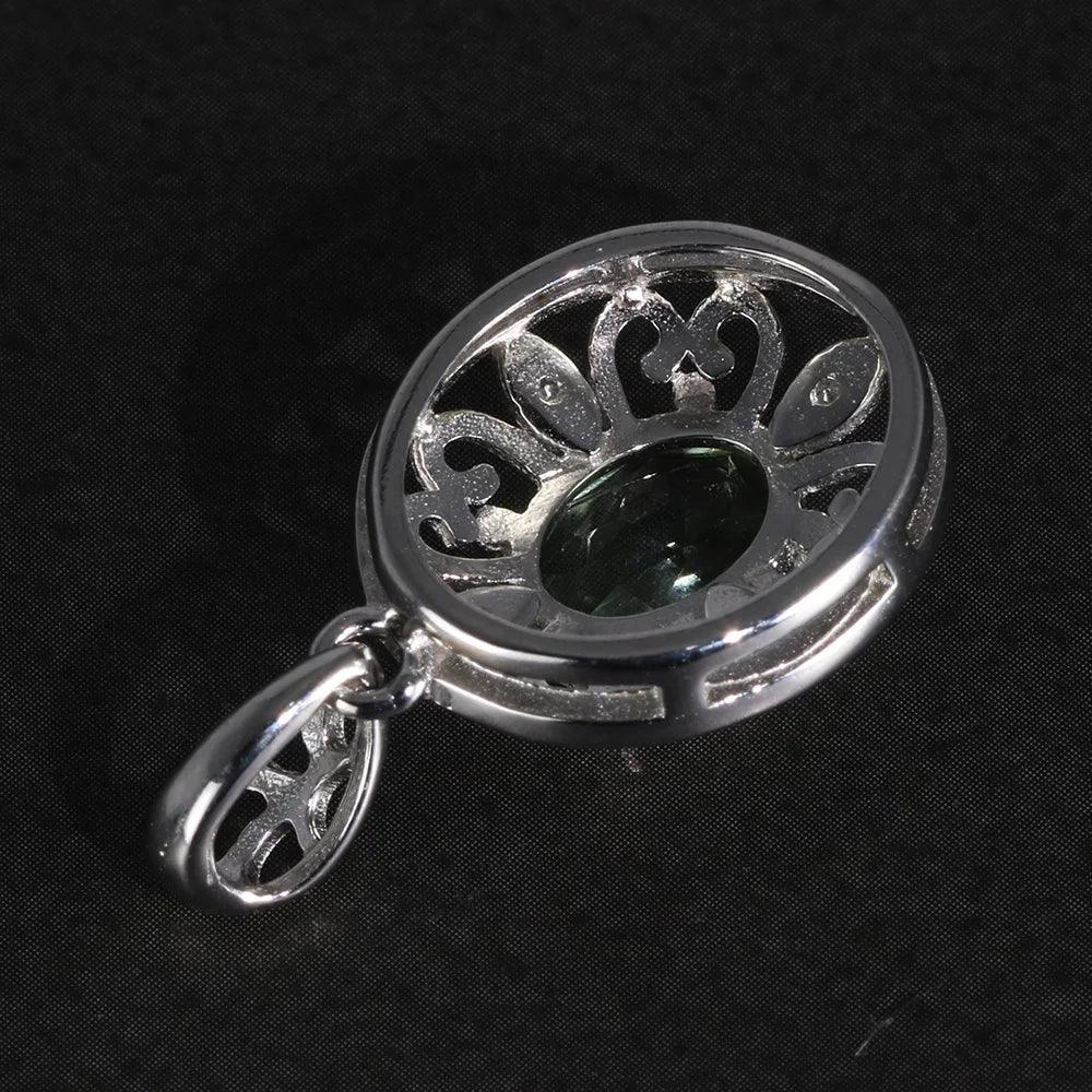 Natural Stones Topaz Quartz Pendant Real Pure 925 Sterling Silver For Women Vintage Women Accessories - GQTORCH Jewelry