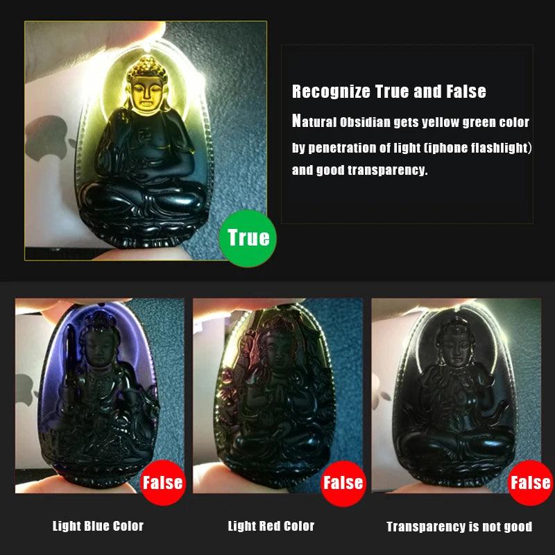 Natural Stone Men Bracelet Black Obsidian Beads With Ice Obsidian Pixiu Brave Troops Rosary Buddha Jewelry For Men And Women - GQTORCH Jewelry