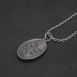 S925 Sterling Silver St Therese of Lisieux Catholic Saint Medal Pendant Necklace for Women Retro Religion Jewelry