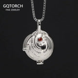 Real 925 Sterling Silver Verbena Elena Necklace Pendant Jewelry Retro Setting Zircon Gemstone Girlfriend Gift - GQTORCH Jewelry