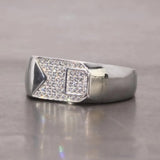 Sterling Silver Rings With Stones Simulated Diamond Anniversary Male Engagement Rings High Quality - GQTORCH Jewelry