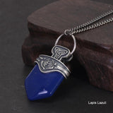 The Vampire Originals Diaries Mikaelson Pendant Necklace 925 Sterling Silver with Natural Lapis Freya's Talisman Inspired Charm - GQTORCH Jewelry