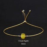 Handmade Moonstone Bracelet Thin Rope With Natural Crystal 925 Sterling Silver Beads Personalized Bracelets For Women - GQTORCH Jewelry