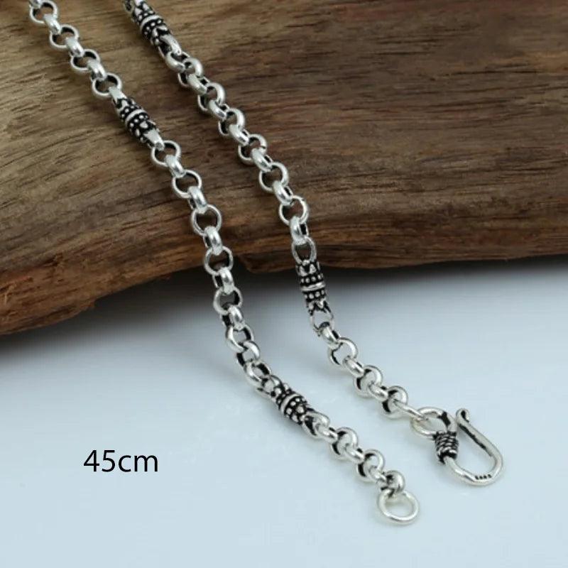 Real 999 Sterling Silver Guanyin Sits on Lotus Milefo Inside The Lens Buddha Mantra Pendant Retro Amulets Six Words Engraved - GQTORCH Jewelry