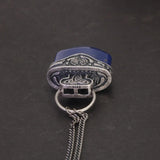 The Vampire Originals Diaries Mikaelson Pendant Necklace 925 Sterling Silver with Natural Lapis Freya's Talisman Inspired Charm - GQTORCH Jewelry