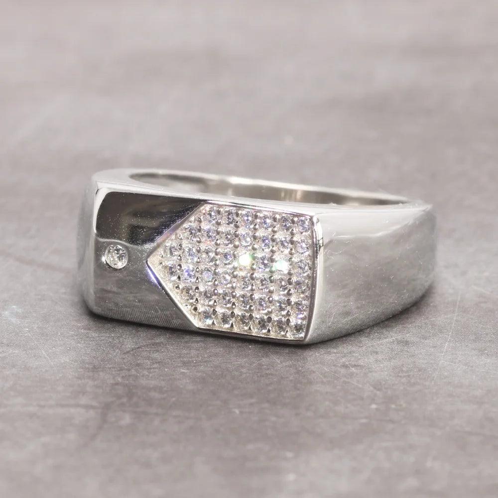 Sterling Silver Engagement Rings Micro Pave Cz Hip Hop Pinky Designer Wedding Rings Fine Jewellery - GQTORCH Jewelry