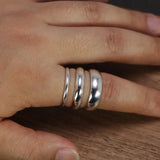 Real Pure 925 Sterling Silver Rings For Women And Men Simple Couple Ring Smooth Wedding Band For Lovers Free Name Engraved - GQTORCH Jewelry