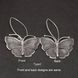 Real Pure 100% 925 Sterling Silver Exaggerated Large Butterfly Drop Earrings For Women Handmade Vintage Style - GQTORCH Jewelry